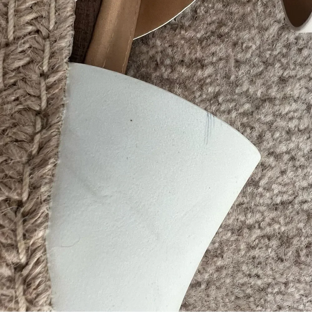 Soda White Espadrille Platform Sandals - Size 7
